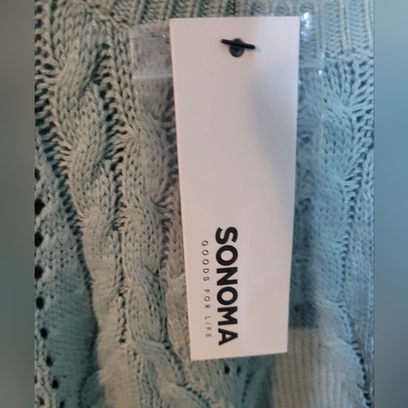 Sonoma 3x Womans Plus Sweater Knit Blue Long Sleeve Pullover - Picture 5 of 7